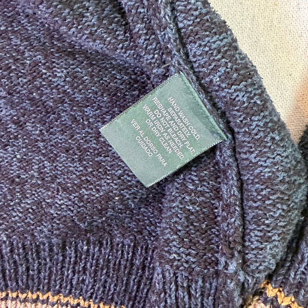 Vintage 90s Hunt Club Argyle Crewneck Sweater Men's Med Silk Cotton Grandpacore - Picture 11 of 11
